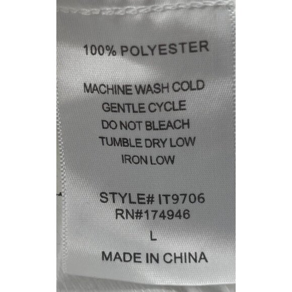 Hailey & Co White Sleeveless Top size Large 100% Polyester Gauze - Picture 4 of 5